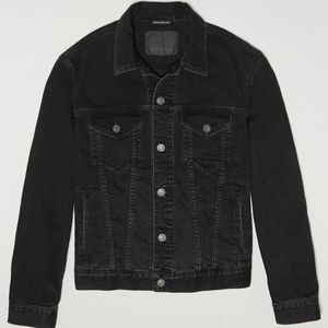 Black American Eagle Jean Jacket